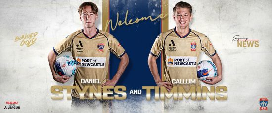 Newcastle Jets sign Callum Timmins and Daniel Stynes